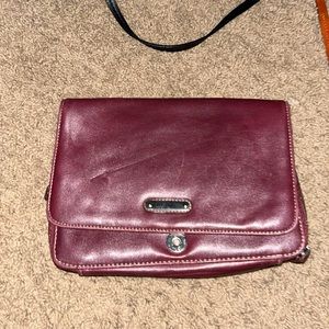 This is a plum wallet